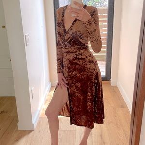 & Other Stories Velour Wrap Dress size 4